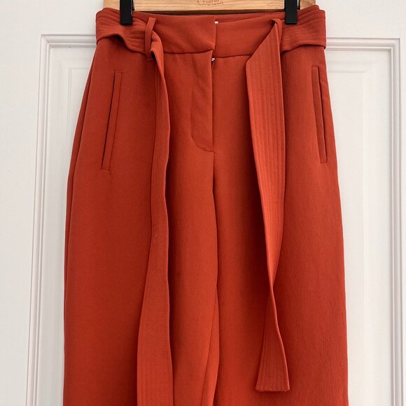 Wilfred Tie Front Pant High waisted Belted Crepe Pants - Picture 2 of 3